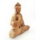 Statuette Bouddha assis en bois sculpté 20cm | Mûdra de l'Enseignement