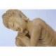 Statue du Bouddha Penseur 30cm en bois sculpté à la main