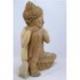 Statue du Bouddha Penseur 30cm en bois sculpté à la main