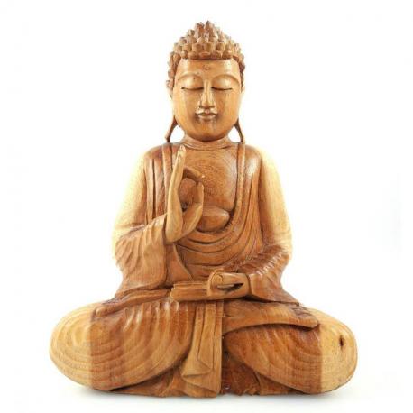 Statue Bouddha assis en position du lotus 30cm