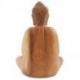 Statuette Bouddha Zen en bois sculpté main 20cm