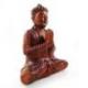 Statue de Bouddha assis mains jointes en bois 30cm