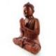Statue de Bouddha assis mains jointes en bois 30cm