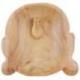 Masque du Bouddha rieur en bois exotique brut 20cm