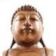 Statue Bouddha assis en position du lotus 30cm Bois sculpté main