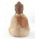 Statue Bouddha assis en position du lotus 30cm Bois sculpté main