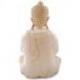 Statue de Bouddha assis mains jointes en bois brut 30cm