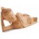 Statue de Bouddha couché 30cm en bois exotique brut. Décoration Zen.