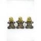 Les 3 moines "secret du bonheur". Statuettes en laiton 8cm.