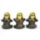 Les 3 moines "secret du bonheur". Statuettes en laiton 8cm.