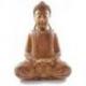 Grande sculpture Bouddha assis 40cm en bois sculpté | Import Bali