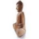 Grande sculpture Bouddha assis 40cm en bois sculpté | Import Bali