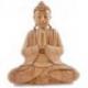 Statuette Bouddha Atmanjali en bois sculpté 20cm - Décoration Zen
