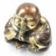 Bouddha rieur chinois. Statuette en laiton 11cm