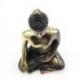 Statuette Bouddha Zen en laiton 11cm. Import Asie.