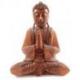 Statuette Bouddha Atmanjali en bois sculpté 20cm | Artisanat de Bali