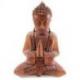 Statuette Bouddha Atmanjali en bois sculpté 20cm | Artisanat de Bali