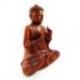 Sculpture Bouddha assis 30cm en bois. Décoration Zen.