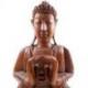 Sculpture Bouddha 40cm en bois sculpté | Décoration Zen
