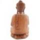 Sculpture Bouddha assis sur lotus en bois 40cm.