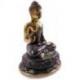 Statue de Bouddha assis sur lotus 17cm en laiton