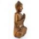Grande statue de Bouddha assis en bois massif sculpté main 50cm