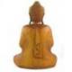 Grande statue de Bouddha assis en bois massif sculpté main 50cm