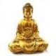 Statuette Bouddha en méditation doré 20cm
