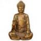 Statuette Bouddha or assis finition dorée patinée 14cm