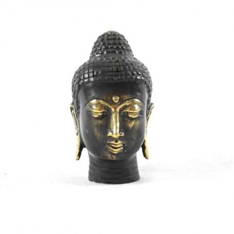 Petite tête de Bouddha en laiton 8cm