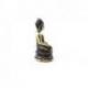 Statuette miniature Bouddha Bhumisparsha Mudra en laiton 5,50cm