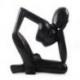 Statue abstraite "Le Penseur" 30cm en bois Noir | Sculpture Design