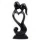 Statuette abstraite "Couple en Fusion" 20cm en bois | Cadeau Amoureux