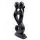 Statuette abstraite "Couple en Fusion" 20cm en bois | Cadeau Amoureux