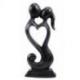 Statuette abstraite "Couple en Fusion" 20cm en bois | Cadeau Amoureux
