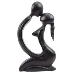 Sculpture "Couple Sensuel" en bois 20cm, couple enlacé | Cadeau d'Amour