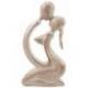 Statuette 20cm "Couple Sensuel" en bois sculpté | Art érotique