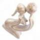 Statuette 20cm "Couple Sensuel" en bois sculpté | Art érotique