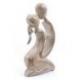 Statuette 20cm "Couple Sensuel" en bois sculpté | Art érotique