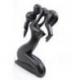 Statue abstraite Maman et Bébé 20cm en bois Noir