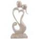 Statue abstraite "Couple en Fusion" 30cm en bois | Noces de Bois