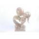 Statue abstraite "Couple en Fusion" 30cm en bois | Noces de Bois