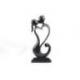 Statue Abstraite "Couple en Fusion" 30cm en bois | Preuve d'Amour Inoubliable