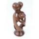 Statue abstraite "Famille Unie" 20cm en bois Teinté