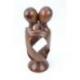 Statue abstraite "Famille Unie" 20cm en bois Teinté