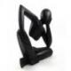 Statue abstraite "Le Penseur" 20cm en bois Noir