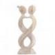 Sculpture Couple "Amour Infini" 30cm en bois | Preuve d'Amour éternel