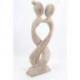 Sculpture Couple "Amour Infini" 30cm en bois | Preuve d'Amour éternel