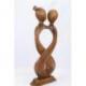 Statuette Couple "Amour Infini" 20cm en bois | Art Romantique