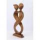 Statuette Couple "Amour Infini" 20cm en bois | Art Romantique